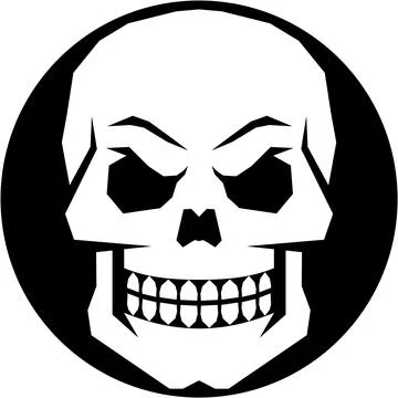 Stylized polygonal skull design Stock Illustration