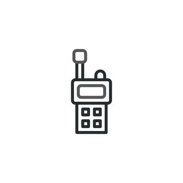 Stylized portable communicator icon depicting wireless connectivity for sea.. Stock Illustration