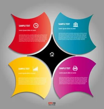 Stylized presentation,option template Stock Illustration