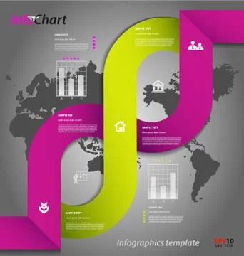 Stylized presentation,option template Stock Illustration