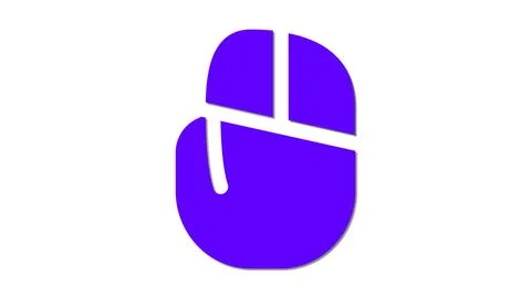 Stylized Purple Computer Mouse Icon Illustrazione stock