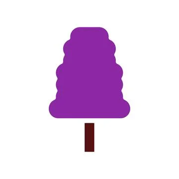 Stylized Purple Tree Vector Illustration 스톡 일러스트