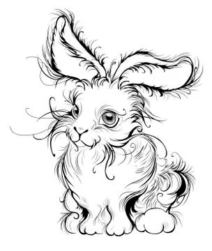 Stylized rabbit Stock Illustration