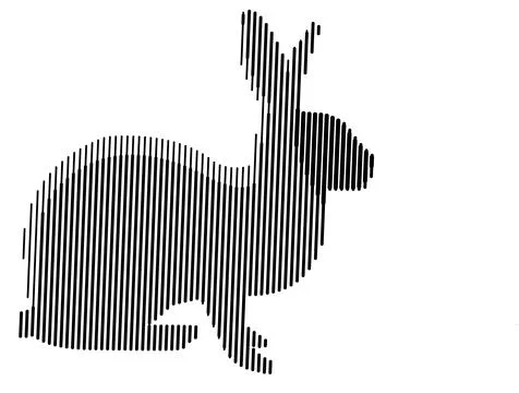 Stylized rabbit symbol of the year Stock Illustration