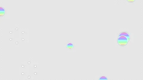 Stylized Rainbow Soap Bubbles Floating And Popping Loop 4k Alpha Transparent Stock-Footage 346199044