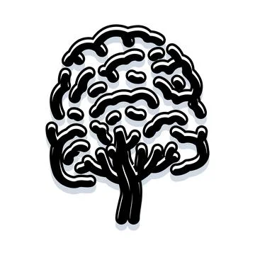 Stylized rainforest tree creating abstract nature illustration 스톡 일러스트