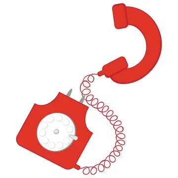 Stylized rare disk phone - graphics. Communication, conversation, communicati Stock Illustration