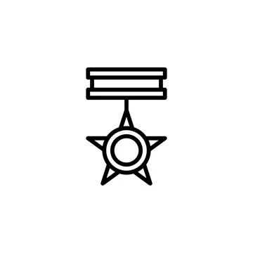 Stylized recognition medal symbol displaying accomplishment and achievement.. Stock Illustration