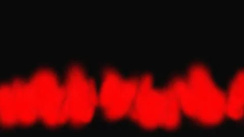 Stylized red flame shapes rising against black background with glowing moti.. Video stock 341770747