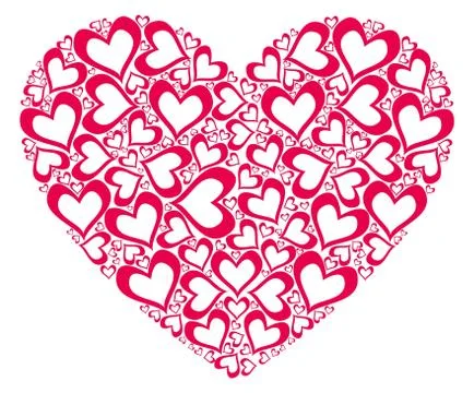 Stylized red heart Stock Illustration