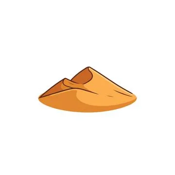 Stylized rendition of a triangular pastry suggesting a filled baked good wi.. Illustrazione stock