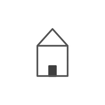 Stylized representation of a domicile structure showcasing simple architect.. Stock Illustration