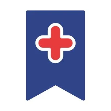 Stylized representation emphasizing health service, care, or aid symbolism Stock Illustration