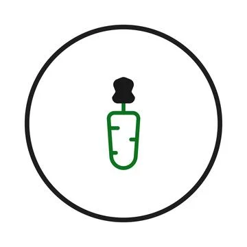 Stylized representation of root vegetable in monochrome ring for farm fresh.. Stock Illustration