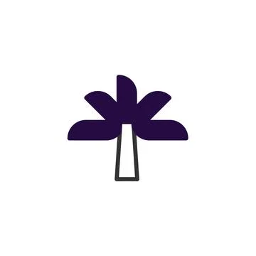 Stylized representation of tropical tree showcasing modern graphic design a.. Stock Illustration