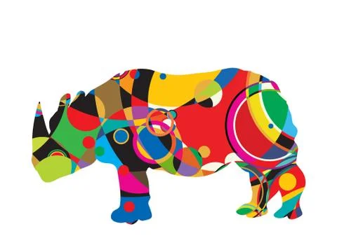 Stylized rhinocerus Stock Illustration