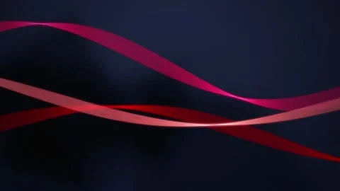 Stylized ribbon bands waving seamless loop motion background Stock Footage 344711778