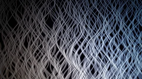 Stylized ribbon lines wave gently in a seamless loop Stock Footage 341859401