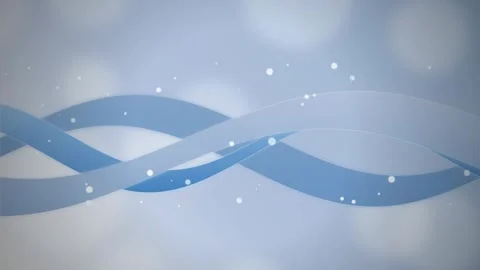 Stylized ribbon wave bands flow in a seamless loop Stock Footage 341666120
