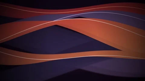 Stylized ribbon waves flow smoothly in a seamless loop Stock Footage 341666123