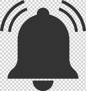 Stylized ringing notification bell, signaling alert or reminder with radiat.. Stock Illustration