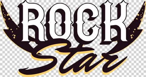 Stylized Rock Star vector is showing transparent background, featuring gothic Stock Illustration