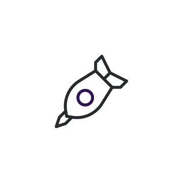 Stylized rocket icon conveying innovation technology future aerospace explo.. Stock Illustration