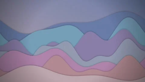 Stylized rolling hills of digital paper craft flow in a seamless loop Stock Footage 341666124