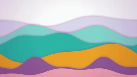 Stylized rolling landscape waves drift in a seamless loop Stock Footage 341402171
