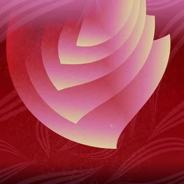 Stylized rose petals with a drop of dew on them and a textured background. Stock Illustration