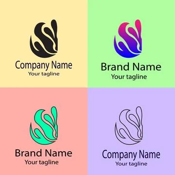 The Stylized S: Elegant Flow and Letterform Artistry logo Stock Illustration