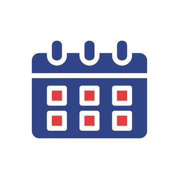 Stylized schedule icon representing planning and time management activities 스톡 일러스트