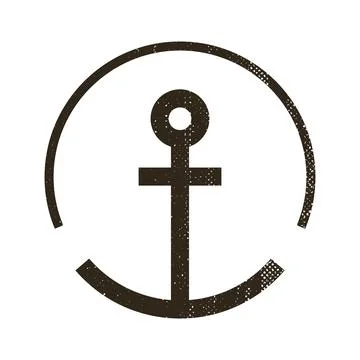 Stylized sea anchor Stock Illustration