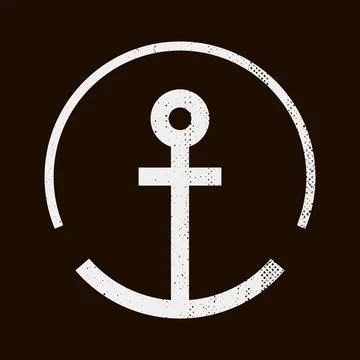 Stylized sea anchor Stock Illustration