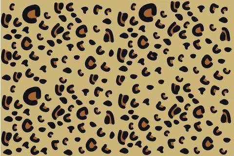 Stylized Seamless Abstract Leopard Animal Print Vector Pattern Background Stock Illustration