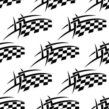 Stylized seamless pattern of a checkered flag Stock Illustration