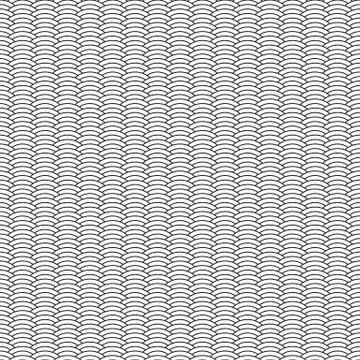 Stylized seamless pattern made of black line arc Stock Illustration