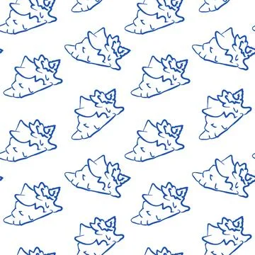 Stylized Seashell Pattern for Decorative Use in Creative and Trendy Art and.. Stock Illustration