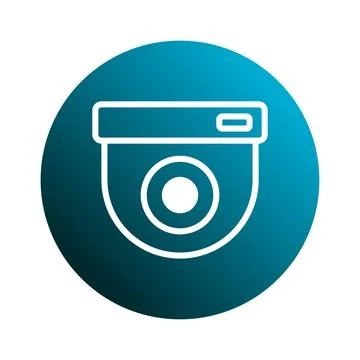 A stylized security camera illustration showcasing modern surveillance tech.. Stock Illustration
