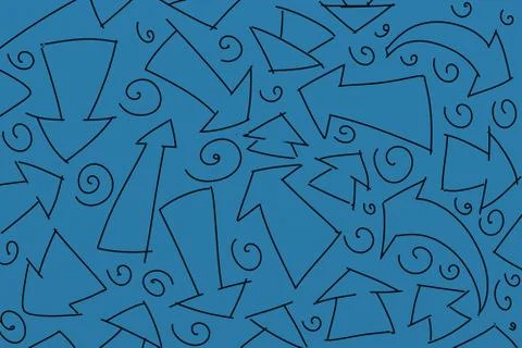 Stylized series of the bizarre arrows Illustrazione stock