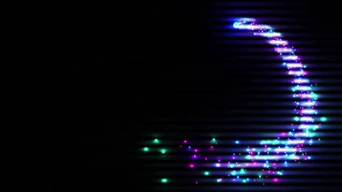 Stylized Shooting Star With Scanlines Stock Footage 221517450