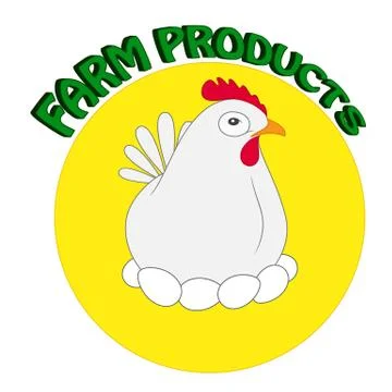 Stylized silhouette of a chicken. Stock Illustration