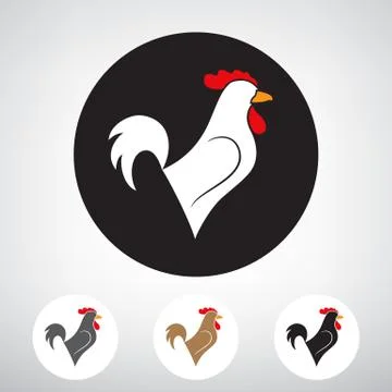 Stylized silhouette of a rooster. 스톡 일러스트