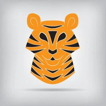 Stylized silhouette of a tiger. Stock Illustration
