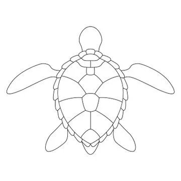 Stylized silhouette of a turtle. Stock Illustration