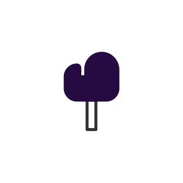 Stylized simple purple tree illustration on white background for minimal de.. Stock Illustration