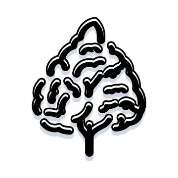 Stylized simple tree icon representing nature and ecology Stock Illustration