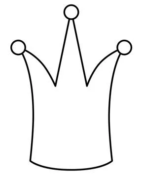 Stylized small crown - vector linear picture for coloring book, logo Stock Illustration