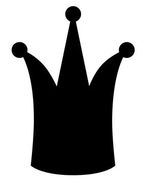 Stylized small crown - vector silhouette picture for logo or pictogram. Stock Illustration