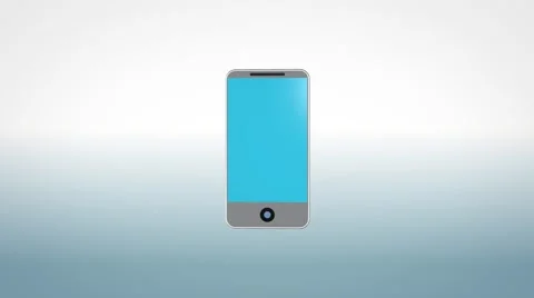 Stylized smartphone packshot high quality 4K alpha channel background Stock Footage 63253770